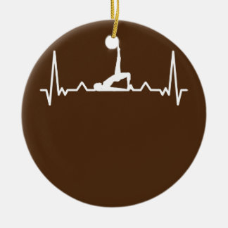 Pilates Workout Heartbeat  Ceramic Tree Decoration