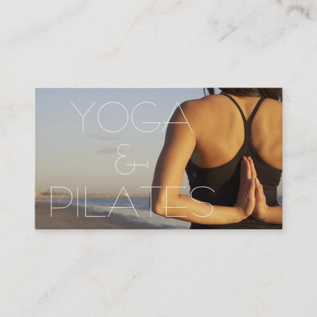 Pilates Yoga Instructor Meditation Spiritual Business Card (Front)