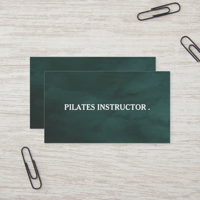 Pilates Yoga Instructor Teacher Business Card (Front/Back In Situ)