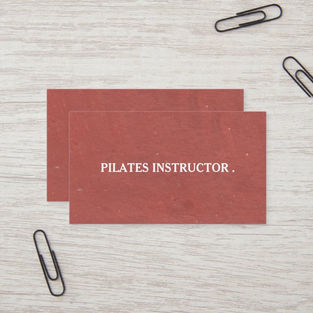 Pilates Yoga Instructor Teacher Business Card (Front/Back In Situ)