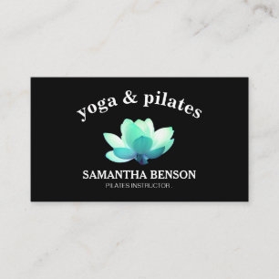 Pilates Yoga Instructor Teacher Lotus Business Card