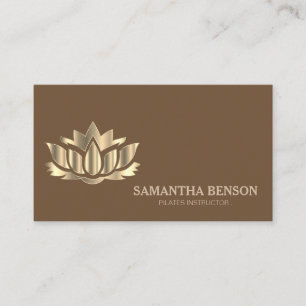 Pilates Yoga Instructor Teacher Lotus Business Card