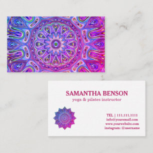 Pilates Yoga Instructor Teacher Mandala Business Card