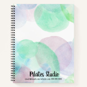 Pilates Yoga Reiki Studio Watercolor Splash Notebook
