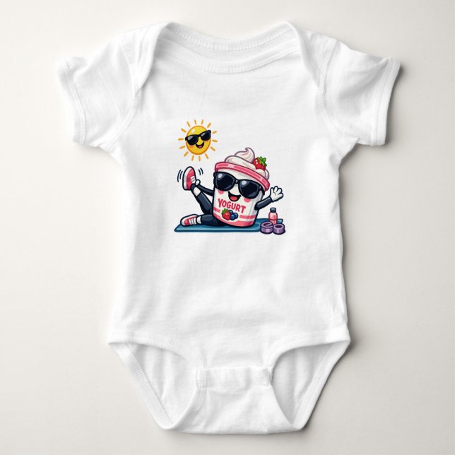 Pilates Yogurt  Baby Bodysuit (Front)