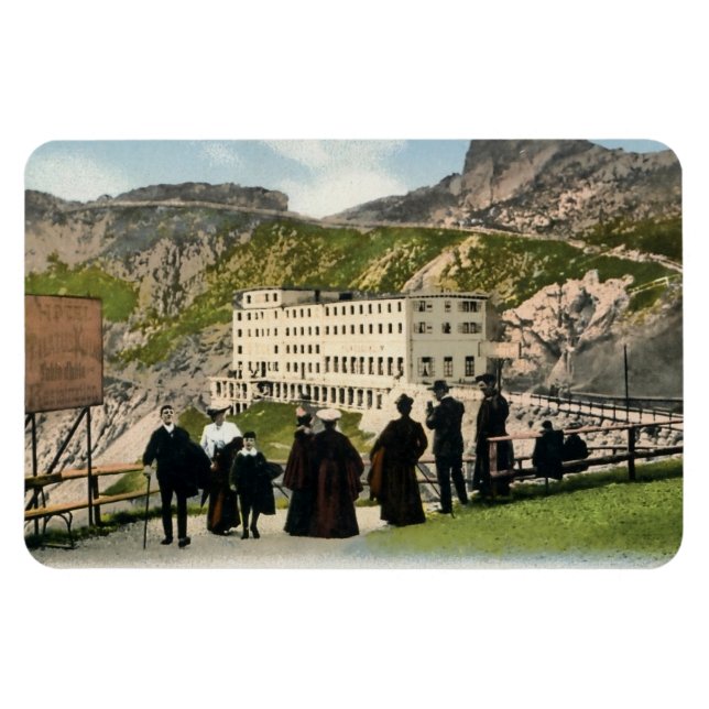 Pilatus Kulm belle époque Swiss Alps Magnet (Horizontal)