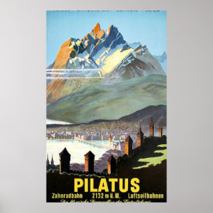 Pilatus mountain Switzerland Poster
