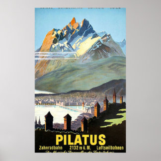 Pilatus mountain Switzerland Poster