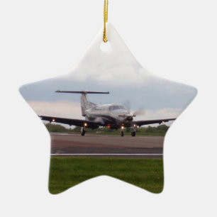 Pilatus PC 12 Ceramic Tree Decoration