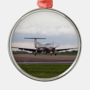 Pilatus PC 12 Metal Tree Decoration