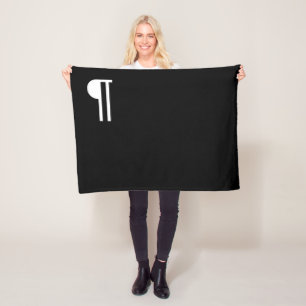 Pilcrow paragraph mark fleece blanket
