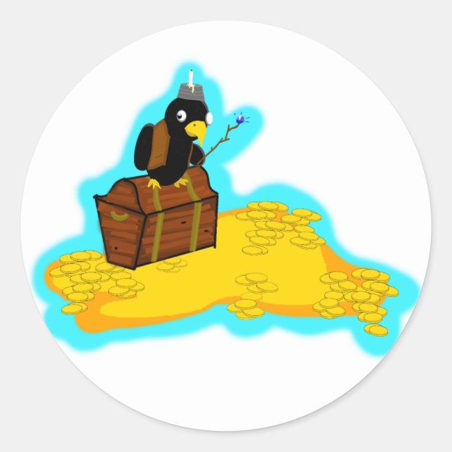 Pile o money classic round sticker (Front)