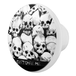 Pile-O-Skulls Ceramic Knob