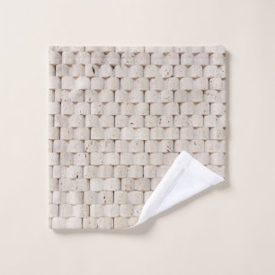 Pile of brown wooden planks wash cloth