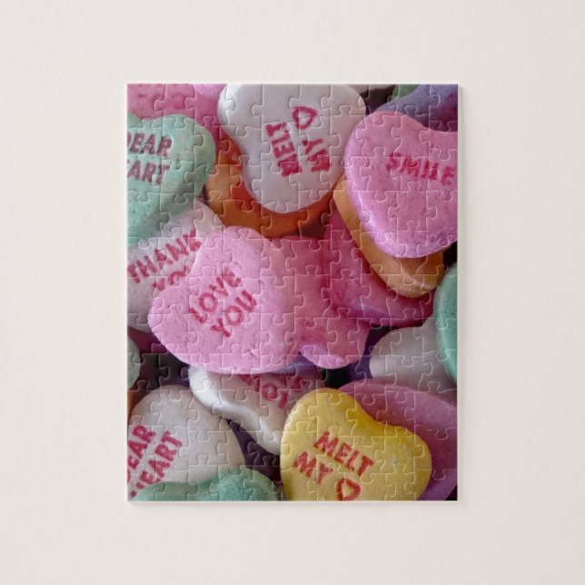 Pile of Candy Hearts Jigsaw Puzzle (Vertical)
