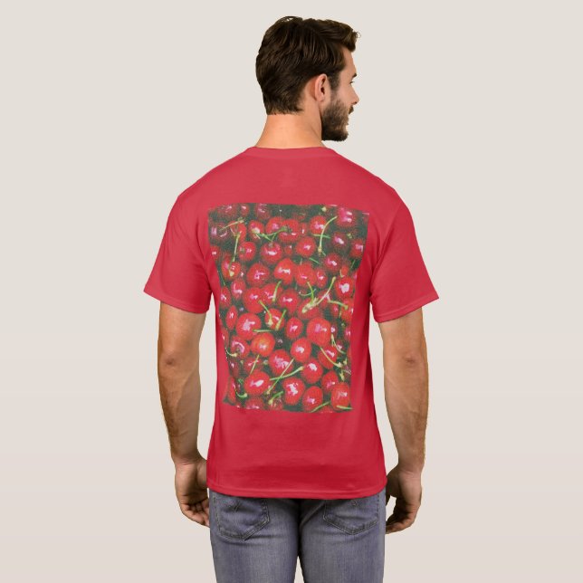 "Pile of Cherry Fruit" Cute Photo. Buy Now T-Shirt (Back Full)