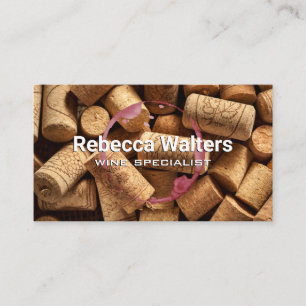 Pile of Corks   Wine Stain Business Card