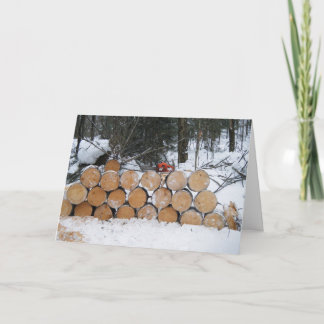 Pile of Cut Logs Card