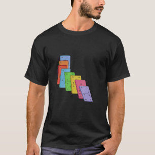 Pile Of Dominoes Domino Set Tile Game Dominos Game T-Shirt