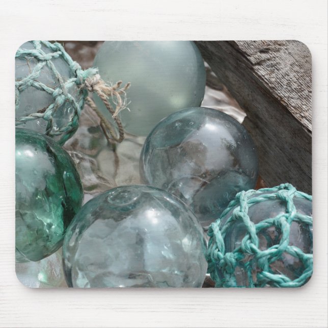 Pile Of Glass Fishing Floats Mouse Mat (Front)
