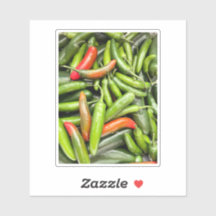 Pile Of Green Spicy Peppers