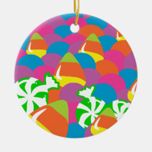 Pile of Halloween Candy Ceramic Tree Decoration