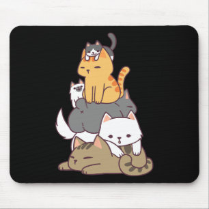 Pile Of Kitty Cats Funny Cute Cat Lover Gift T Shi Mouse Mat