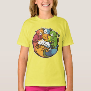 Pile Of Kitty Cats Funny Cute Cat Lover T-Shirt