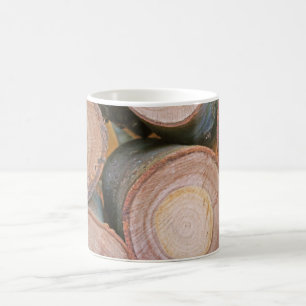 Pile of logs coffee mug