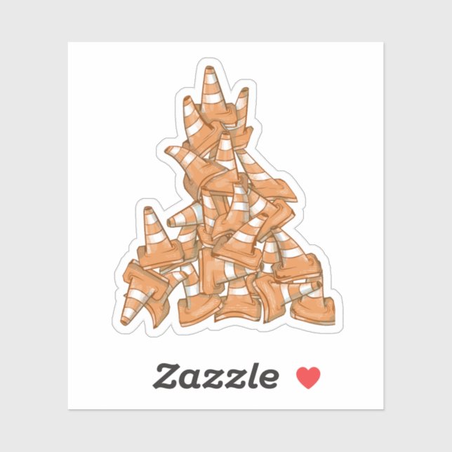 Pile of orange road cones (Sheet)