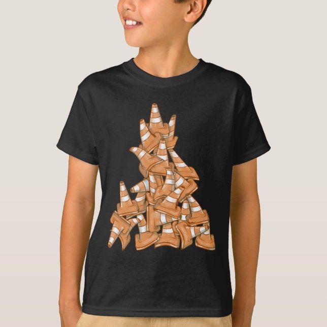Pile of orange road cones T-Shirt (Front)