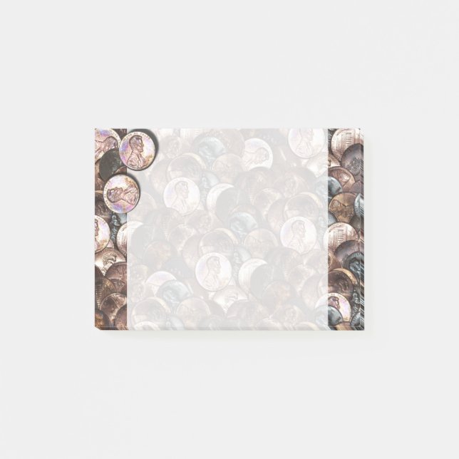 Pile of Pennies - One Cent Penny Spread Background Post-it Notes (Front)