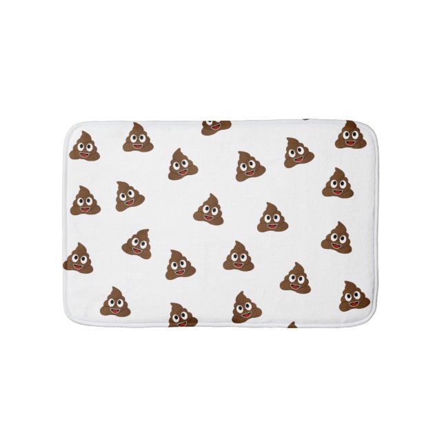 Pile of Poo emoji smiling poops Bath Mat (Front)