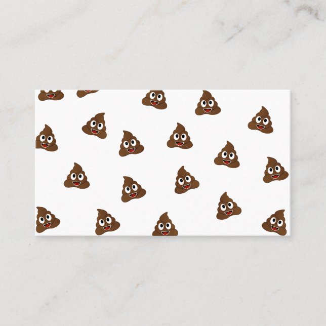 Pile of Poo emoji smiling poops Business Card (Front)