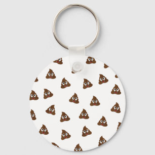 Pile of Poo emoji smiling poops Key Ring