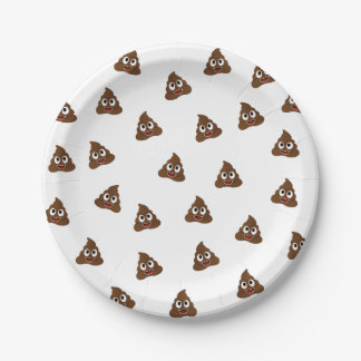 Pile of Poo emoji smiling poops Paper Plate