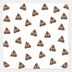 Pile of Poo emoji smiling poops Square Sticker