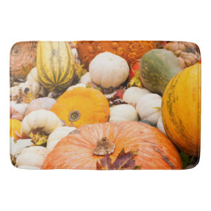 Pile Of Pumpkins And Squash Bath Mat