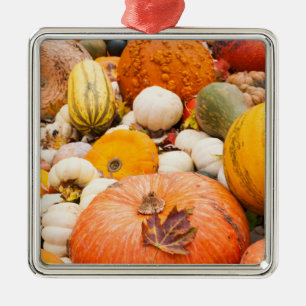 Pile Of Pumpkins And Squash Metal Tree Decoration