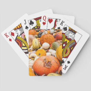 Pile Of Pumpkins And Squash Playing Cards