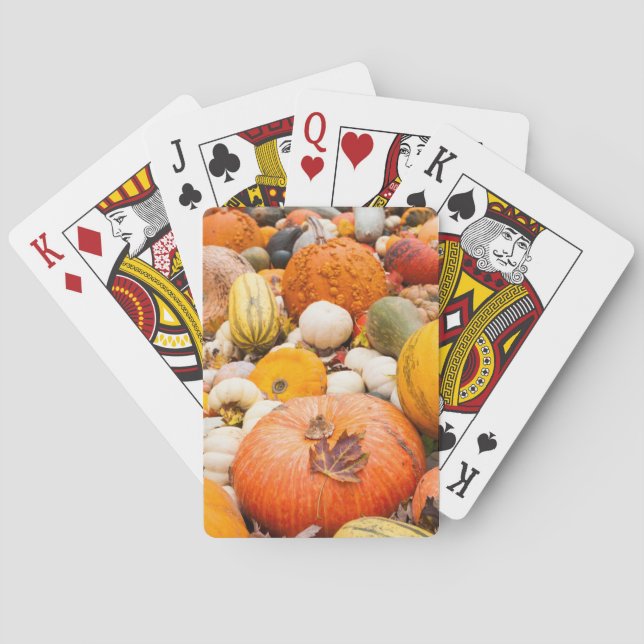 Pile Of Pumpkins And Squash Playing Cards (Back)