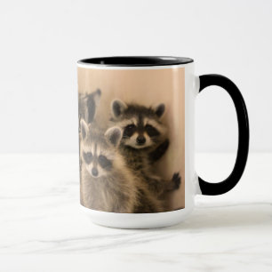 Pile of raccoons mug. mug