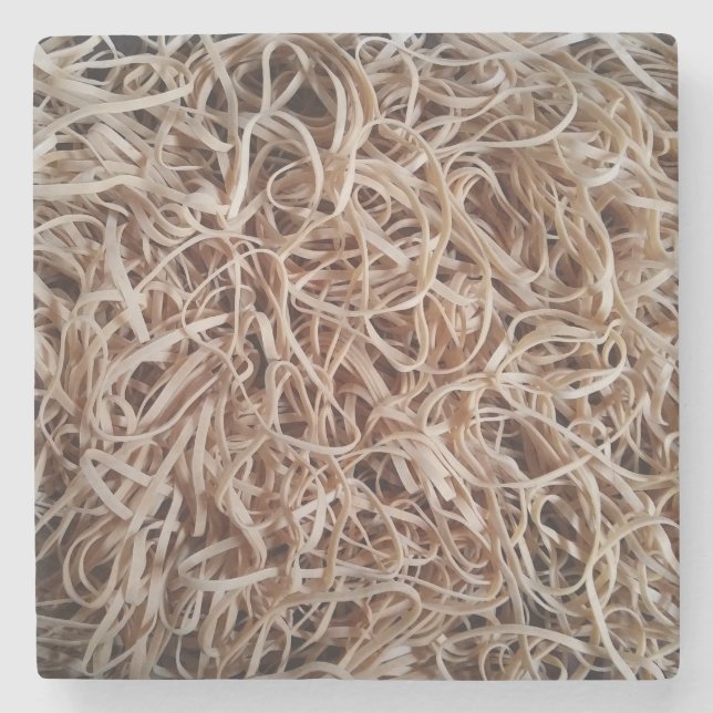 Pile of Rubber Bands Stone Coaster (Front)