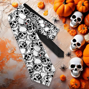 Pile of Skulls Red Eye ID222 Tie
