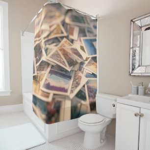Pile of Vintage Photographs Shower Curtain