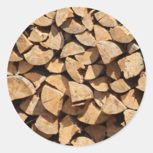 Pile Of Wood Classic Round Sticker
