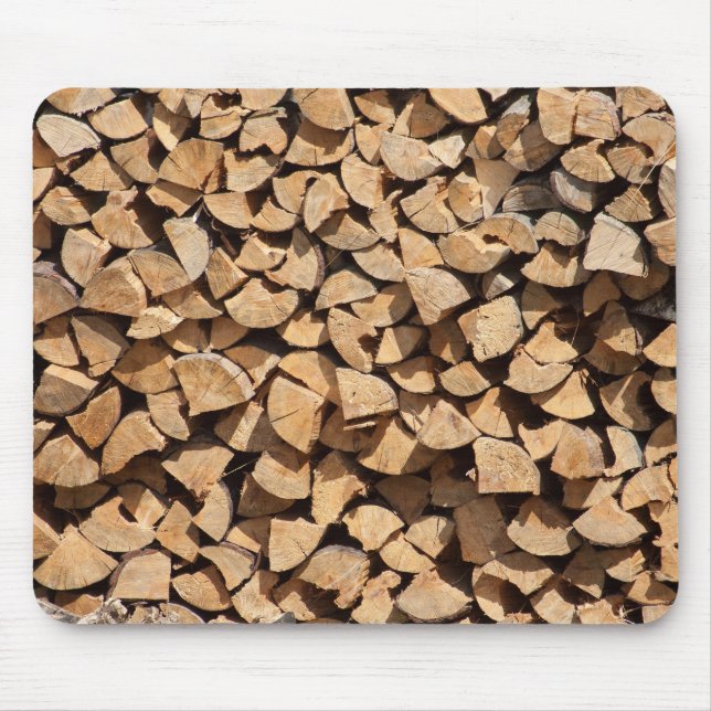 Pile Of Wood Mouse Mat (Front)