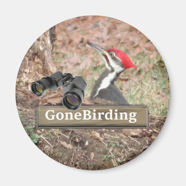 Pileated Woodpecker magnet (Front)