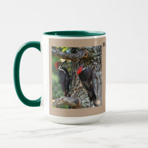 Pileated woodpeckers mug