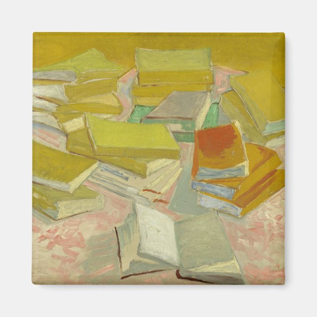 Piles of French Novels | Vincent van Gogh Magnet (Front)